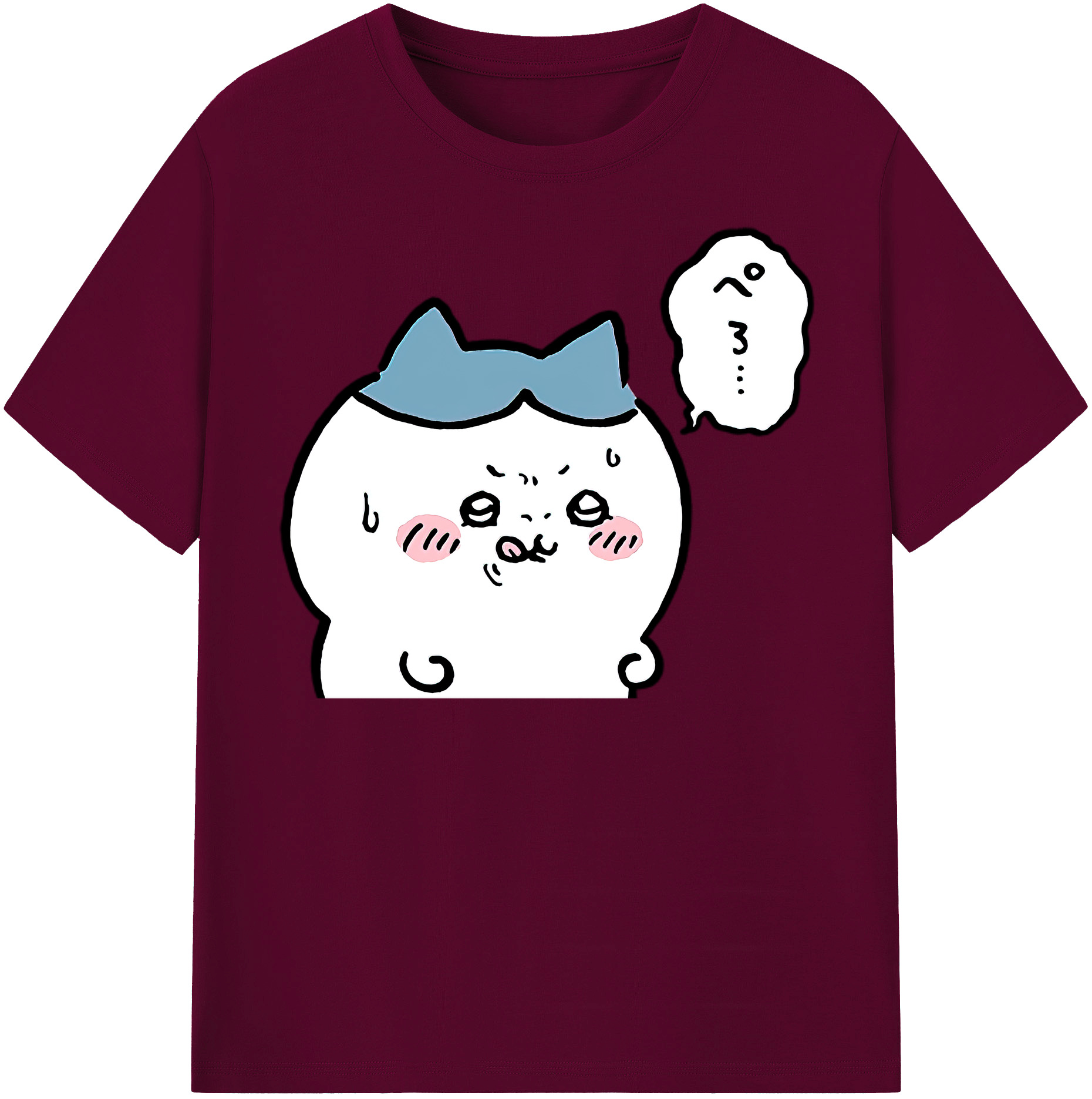（画像用） ちいかわ ハチワレ Chii-kawa hachiware レディースカジュアルプリントTシャツ（綿100％）
